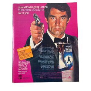 Vintage 1988 James Bond Living Daylights Movie Advertisement Print Ad READ